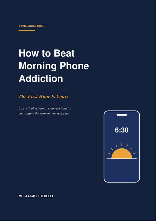 How to Beat Morning Phone Addiction actual eBook cover, 27-page PDF